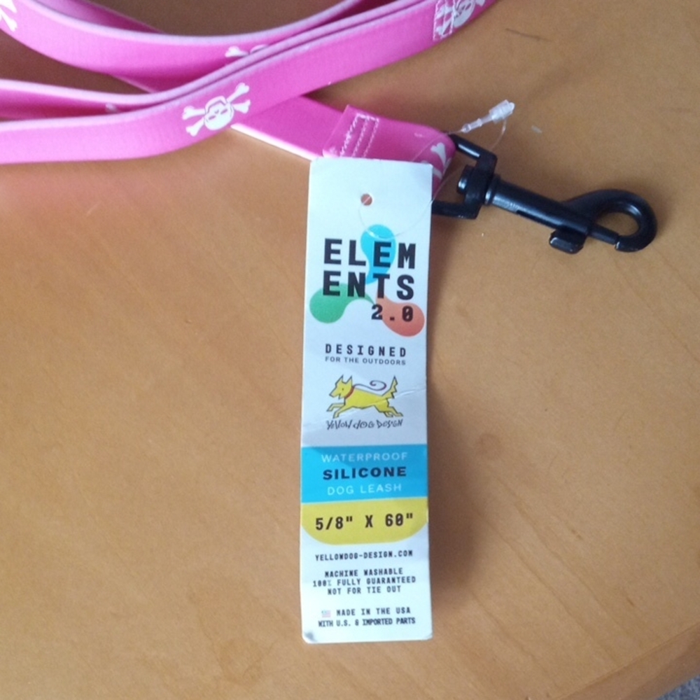 Element Pink Silicone Dog Leash